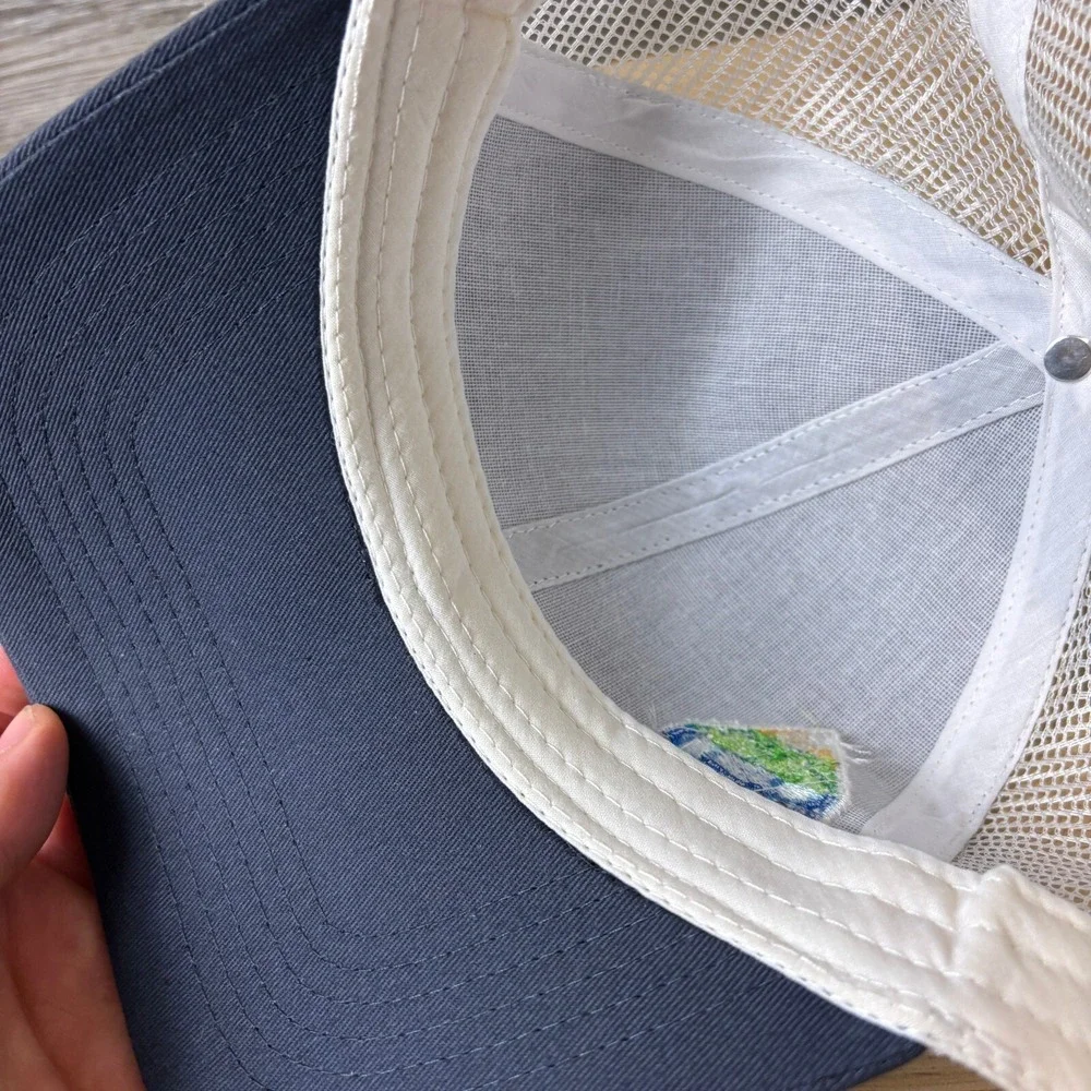 DOW Hat Cap Snap Back‎ Blue Irrigation Fingerprint Adjustable